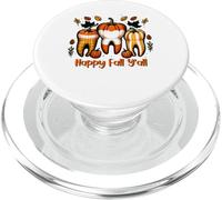 Diseño de Dientes de Calabaza Happy Fall Y'all PopSockets PopGrip para MagSafe
