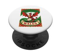 Diseño de dragón Rojo Pure Rugby Spirit PopSockets PopGrip Adhesivo