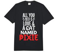 Diseño de duendecillo con Nombre de Gato - Todo lo Que Necesitas es Amor Comfort Colors Adult Heavyweight T-Shirt