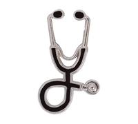 Diseño de ECG médico: broche de estetoscopio para médicos y enfermeras, Normal, Metal no precioso
