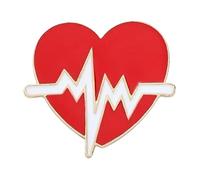 Diseño de ECG médico: broche de estetoscopio para médicos y enfermeras, Normal, Metal no precioso