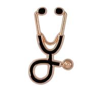Diseño de ECG médico: broche de estetoscopio para médicos y enfermeras, Normal, Metal no precioso