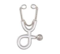 Diseño de ECG médico: broche de estetoscopio para médicos y enfermeras, Normal, Metal no precioso