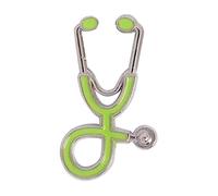 Diseño de ECG médico: broche de estetoscopio para médicos y enfermeras, Normal, Metal no precioso