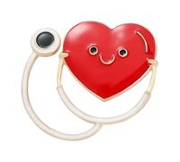 Diseño de ECG médico: broche de estetoscopio para médicos y enfermeras, Normal, Metal no precioso