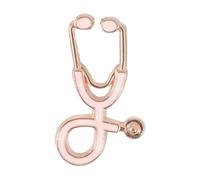 Diseño de ECG médico: broche de estetoscopio para médicos y enfermeras, Normal, Metal no precioso