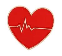 Diseño de ECG médico: broche de estetoscopio para médicos y enfermeras, Normal, Metal no precioso