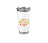 Diseño de educador de profesores de idiomas de corazones multilingües Vaso térmico de acero inoxidable de doble pared
