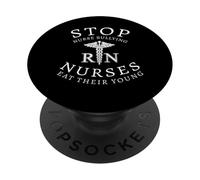 Diseño de Emblema RN antiacoso para Enfermeras PopSockets PopGrip Adhesivo