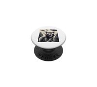 Diseño de Encuentro ovni de Mapache Curioso PopSockets PopGrip Adhesivo