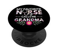Diseño de enfermería Mi Enfermera Favorita me Llama Abuela PopSockets PopGrip Adhesivo