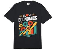 Diseño de Engranajes de gráfico I Love Economics Comfort Colors Adult Heavyweight T-Shirt