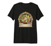 Diseño de Ensalada mediterránea Romana ilustración Foodie Camiseta Premium
