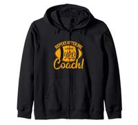 Diseño de entrenador de repetir después de mí Sudadera con Capucha