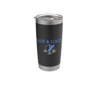 Diseño de escalas de justicia y lógica Vaso térmico de acero inoxidable de doble pared