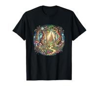Diseño de Escena de Cuento de Hadas del Bosque Encantado Camiseta