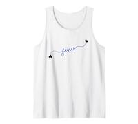 Diseño de Escritura de corazón de Jesús - Arte Minimalista de fe Cristiana Camiseta sin Mangas