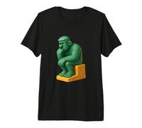 Diseño de Estatua de Pensamiento Divertido - Estilo de Meme de Internet Camiseta Premium