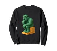 Diseño de Estatua de Pensamiento Divertido - Estilo de Meme de Internet Sudadera