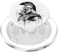 Diseño de Estilo Espartano del Arte del Casco del Guerrero PopSockets PopGrip para MagSafe