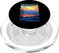 Diseño de Estilo pintoresco de Puesta de Sol de montaña de Winston-Salem, NC, EE. UU. PopSockets PopGrip para MagSafe