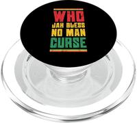 Diseño de Estilo Reggae Who Jah Bless No Man Curse PopSockets PopGrip para MagSafe