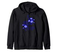 Diseño de estómago Floral Azul - Construyendo un Futuro Hermoso Sudadera con Capucha