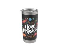 Diseño de exploración celestial I Love Physics Vaso térmico de acero inoxidable de doble pared