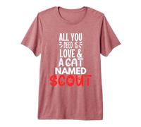 Diseño de Explorador de Nombres de Gatos: ¡Todo lo Que Necesitas es Amor! Camiseta Premium