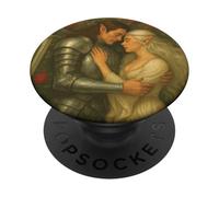 Diseño de fantasía medieval con rosas y espada PopSockets PopGrip Adhesivo