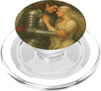 Diseño de fantasía medieval con rosas y espada PopSockets PopGrip para MagSafe
