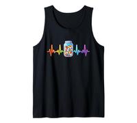 Diseño de Farmacia Asistente Dental Higienista Latido del corazón Camiseta sin Mangas