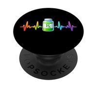 Diseño de Farmacia Asistente Dental Higienista Latido del corazón PopSockets PopGrip Adhesivo
