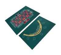 Diseño de fieltro de mesa - Tapete de mesa de póquer, mesa de dados de Blackjack, ligero, dados y ruleta, tapete de juego de ruleta de grado profesional, tapete de tela verde para la noche de póquer