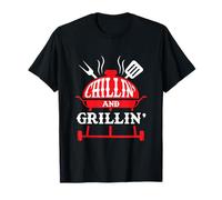 Diseño de fiesta de barbacoa Chillin' and Grillin' Camiseta