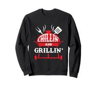 Diseño de fiesta de barbacoa Chillin' and Grillin' Sudadera
