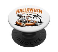 Diseño de Fiesta de Halloween de Just Waiting for, Regalo para Hombres, Mujeres y niños PopSockets PopGrip Adhesivo