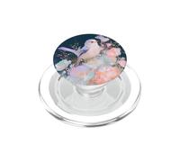 Diseño de Flor de Lavanda, melocotón, pájaro Cantor en PopSockets PopGrip para MagSafe