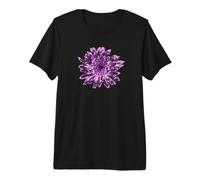 Diseño de Flores de Dalia Negra y Rosa Camiseta Premium