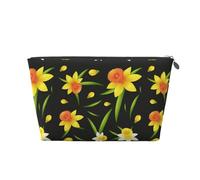 Diseño De Fondo Transparente con Flores De Narciso, Bolsa de artículos de tocador Bolsa de Maquillaje Bolsa de cosméticos Bolsa de artículos de tocador de Viaje portátil