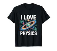 Diseño de fórmula de átomo cósmico I Love Physics Camiseta