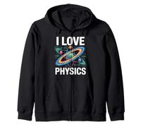 Diseño de fórmula de átomo cósmico I Love Physics Sudadera con Capucha