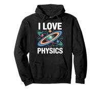 Diseño de fórmula de átomo cósmico I Love Physics Sudadera con Capucha