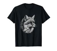 Diseño de Fox Line Art, Animales Salvajes y Naturaleza Camiseta