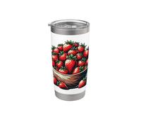 Diseño de fresa dulce: estética Y2K Vaso térmico de acero inoxidable de doble pared