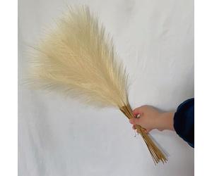 Diseño de fuegos artificiales de hierba de pampa fabricado con fibras de flores de seda sintética, resistente a la decoloración y para un uso prolongado en decoración del hogar o eventos (amarillo