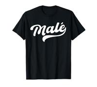 Diseño de fuentes masculinas Maldivas Souvenir Islas Maldivas Capital Camiseta