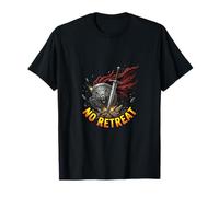 Diseño de Fuerza de Escudo de Espada No Retreat Warrior Camiseta