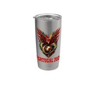 Diseño de ganador de la celebración de fútbol mundial de Estados Unidos Portugal 26 Vaso térmico de acero inoxidable de doble pared
