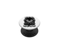 Diseño de Gato de Cheshire con diseño de Gato We're All Mad Here PopSockets PopGrip Adhesivo